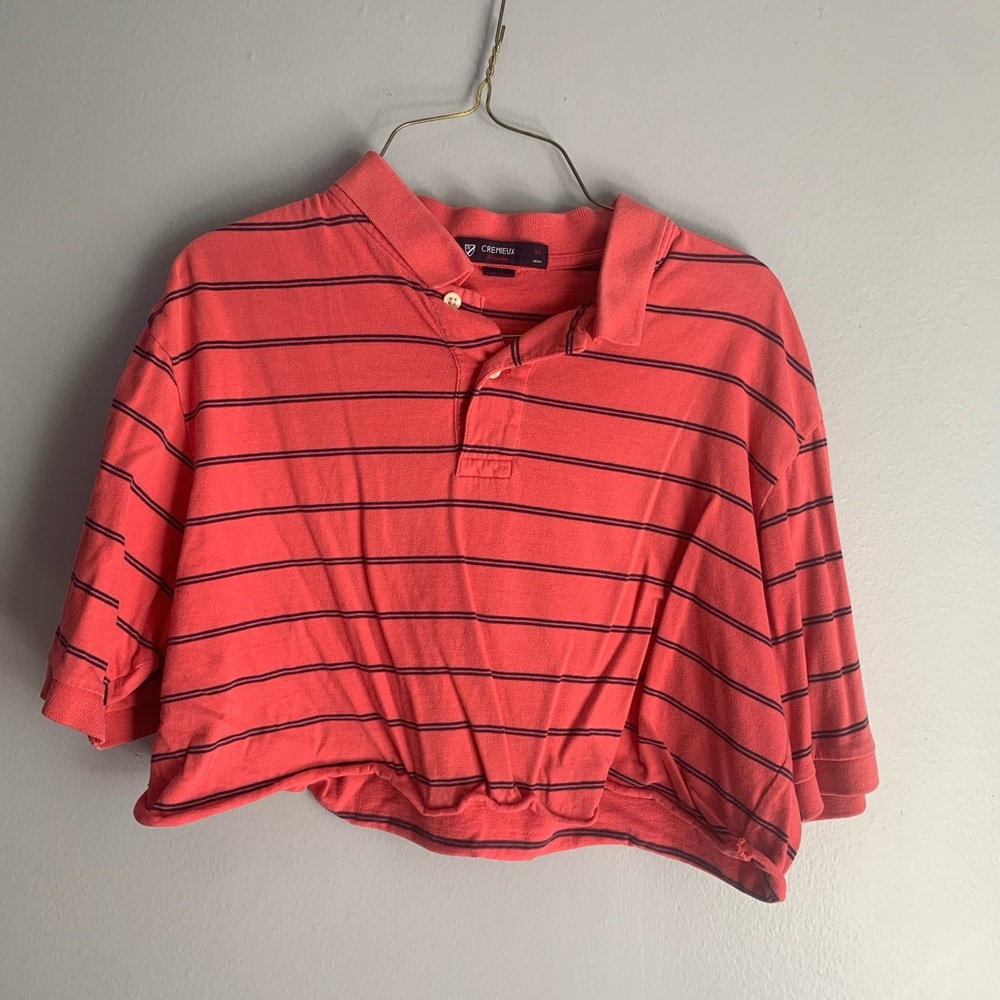Thrifted cremieux cropped polo